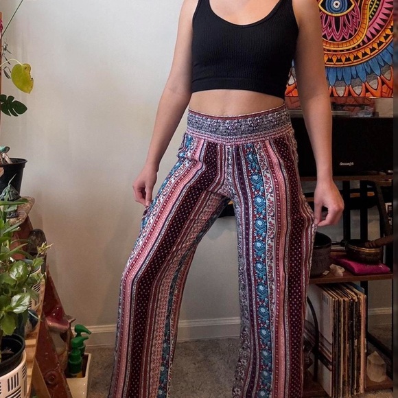 Striped JOE B Tribal Hippie bohemian pants size medium - Picture 2 of 4